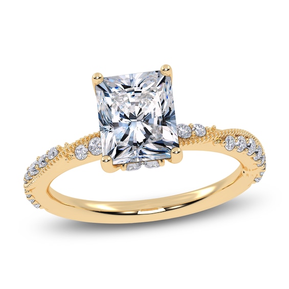 Certified Radiant-Cut Lab-Grown Diamond Engagement Ring 1-3/4 ct tw 14K Yellow Gold