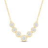 Thumbnail Image 1 of Jared Signature Mini Bezel Collection Diamond "V" Necklace 1/2 ct tw 10K Yellow Gold 18"