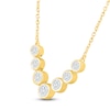 Thumbnail Image 2 of Jared Signature Mini Bezel Collection Diamond "V" Necklace 1/2 ct tw 10K Yellow Gold 18"