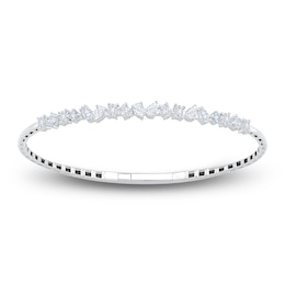 Jared Signature Lab-Grown Diamond Multi-Shape Flex Bangle Bracelet 1-1/2 ct tw 14K White Gold
