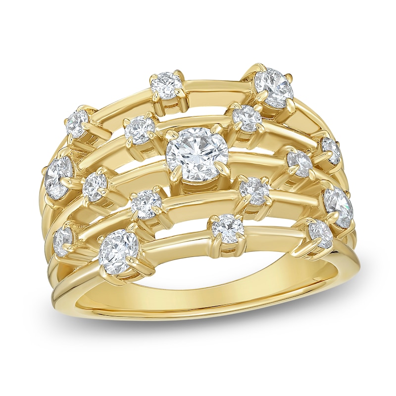 Main Image 1 of Jared Signature Lab-Grown Diamond Multi-Row Scatter Ring 1 ct tw 14K Yellow Gold