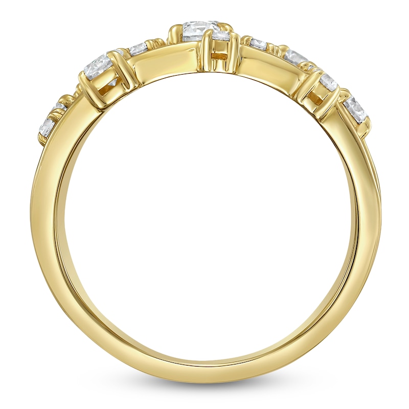 Main Image 2 of Jared Signature Lab-Grown Diamond Multi-Row Scatter Ring 1 ct tw 14K Yellow Gold