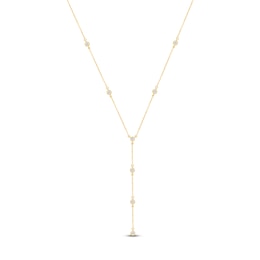 Jared Signature Mini Bezel Collection Diamond "Y" Station Necklace 1/3 ct tw 10K Yellow Gold 18"