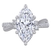 Thumbnail Image 3 of Certified Marquise-Cut Lab-Grown Diamond Hidden Halo Engagement Ring 3-1/2 ct tw 14K White Gold