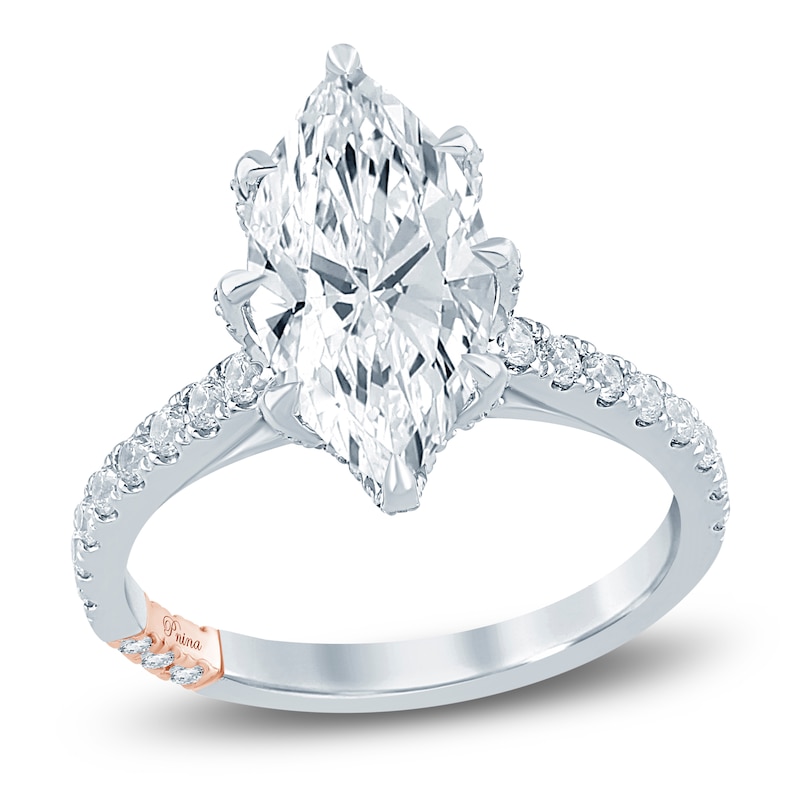 Main Image 1 of Pnina Tornai Certified Marquise-Cut Lab-Grown Diamond Engagement Ring 3-5/8 ct tw 14K White Gold