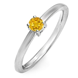 Children's Round Birthstone Ring (1 Stone)