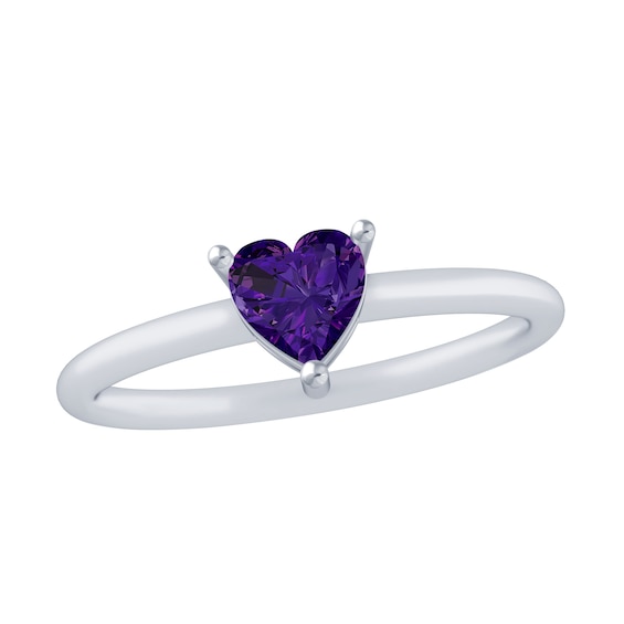 Children's Heart Birthstone Ring (1 Stone)
