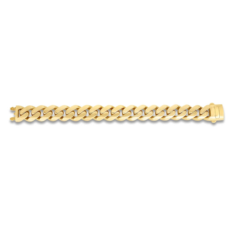 Main Image 2 of Hollow Curb Chain Bracelet 10K Yellow Gold 9" 15.5mm