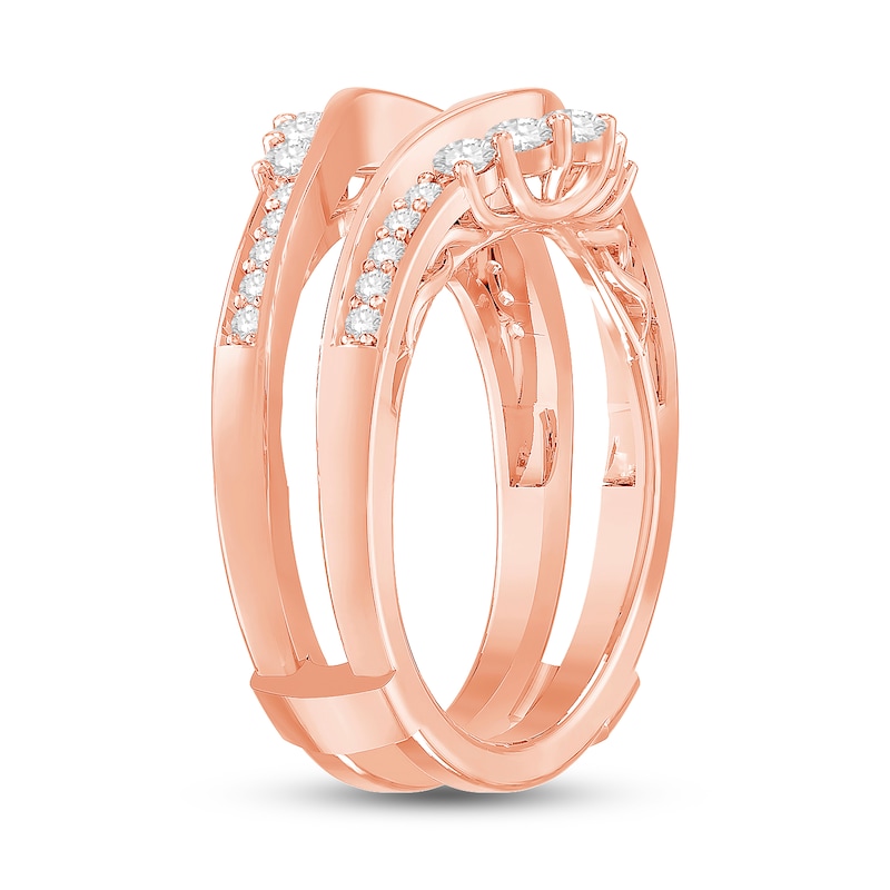Main Image 2 of Diamond Anniversary Enhancer Band 5/8 ct tw Round 14K Rose Gold