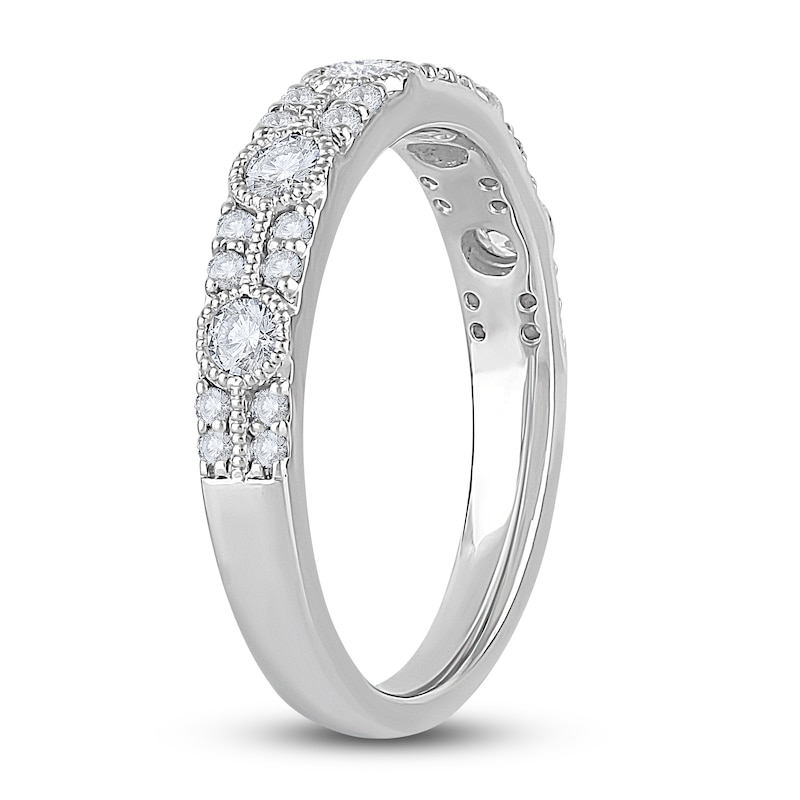 Main Image 2 of Diamond Anniversary Band 1/2 ct tw Round 14K White Gold
