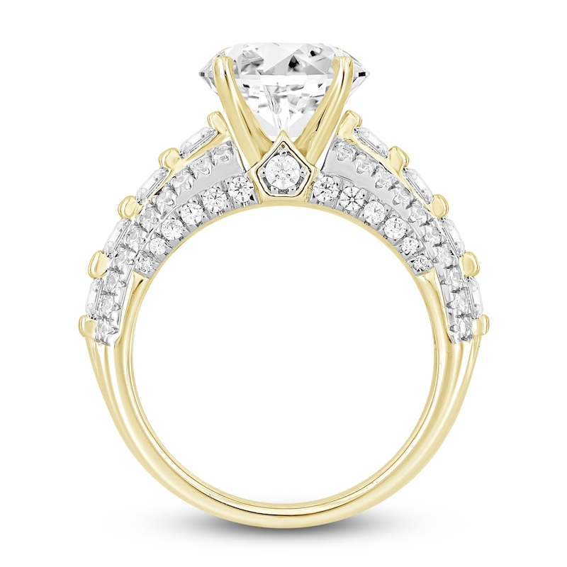 Main Image 2 of Diamond Engagement Ring 4 ct tw Round 18K Yellow Gold
