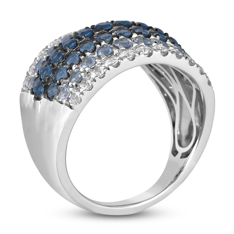 Main Image 2 of Le Vian Natural Sapphire Ombre Ring 14K Vanilla Gold