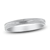 Thumbnail Image 1 of Men's Textured Wave Wedding Band 14K White Gold 3mm