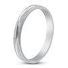 Thumbnail Image 2 of Men's Textured Wave Wedding Band 14K White Gold 3mm
