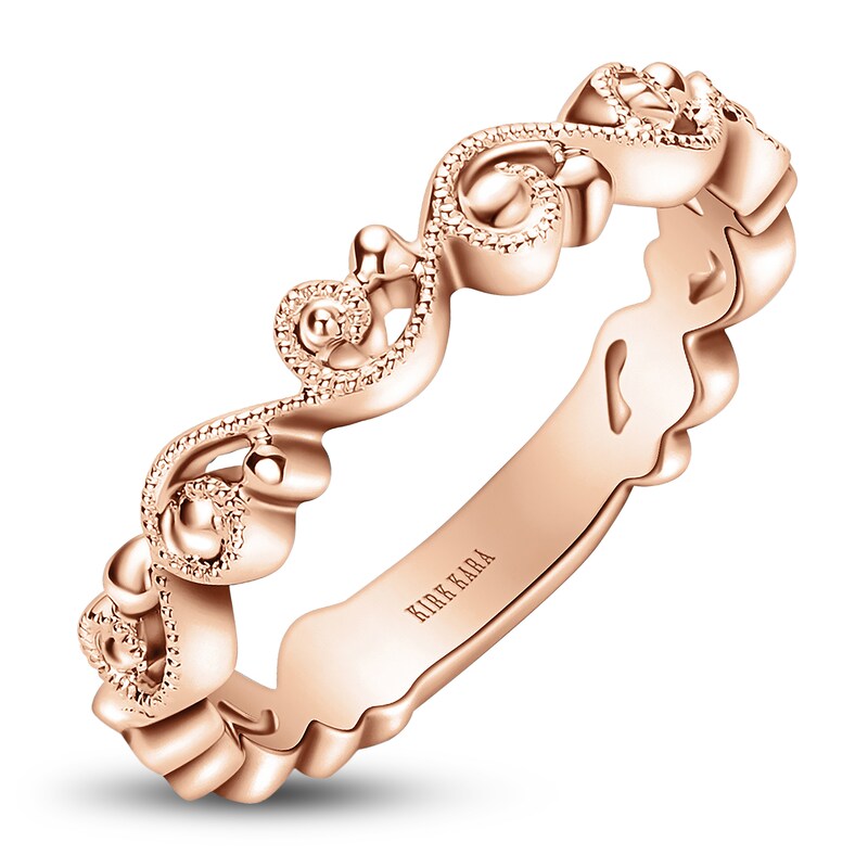 Main Image 2 of Kirk Kara Lace Milgrain Wedding Band 14K Rose Gold