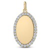 Thumbnail Image 1 of Engravable Diamond Oval Charm 3/8 ct tw 14K Yellow Gold