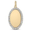 Thumbnail Image 0 of Engravable Diamond Oval Charm 3/8 ct tw 14K Yellow Gold