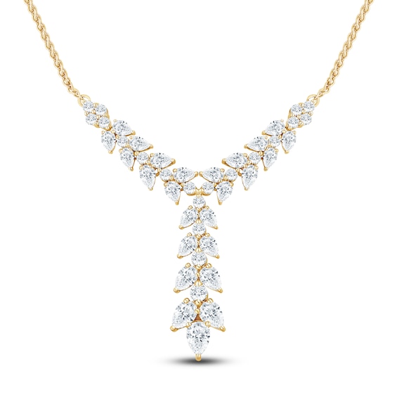 Pnina Tornai Pear-Shaped & Round Diamond Necklace 2 ct tw 14K Yellow Gold
