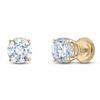 Thumbnail Image 2 of Round-Cut Diamond Solitaire Stud Earrings 2 ct tw 14K Yellow Gold (I/I2)