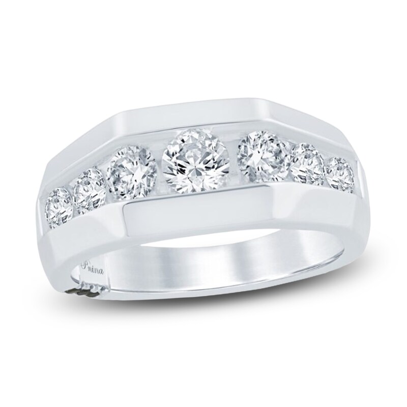 Main Image 1 of Men's Pnina Tornai Lab-Grown Round Diamond Anniversary Band 1-1/2 ct tw 14K White Gold
