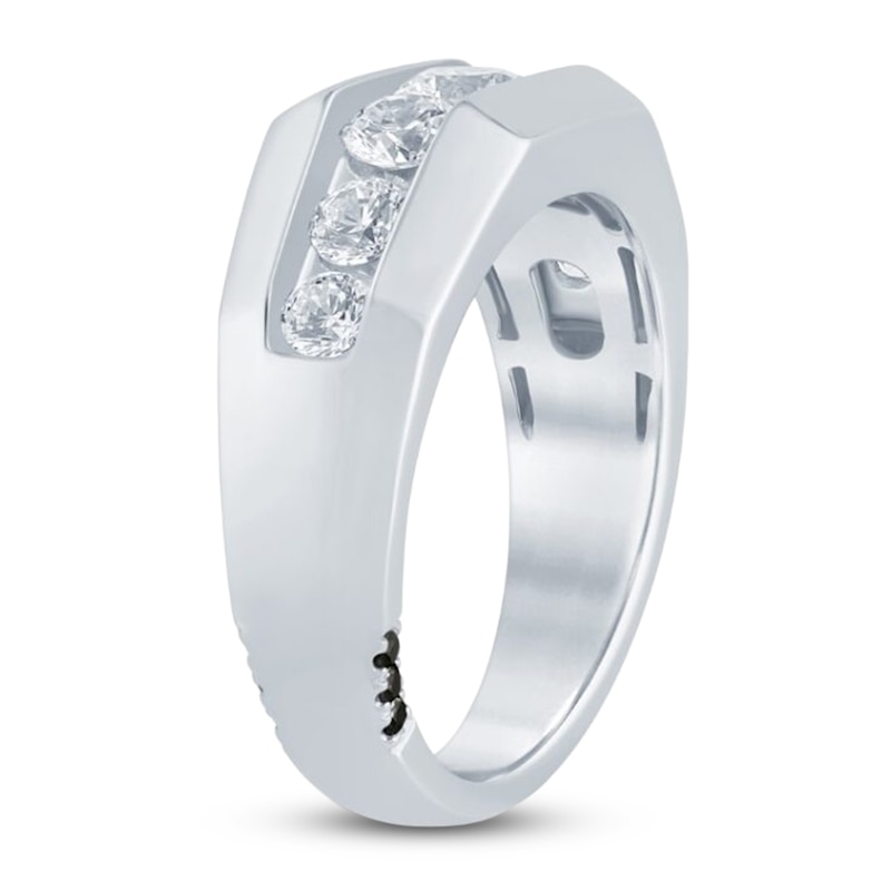 Main Image 2 of Men's Pnina Tornai Lab-Grown Round Diamond Anniversary Band 1-1/2 ct tw 14K White Gold