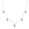 Thumbnail Image 0 of Multi-Diamond Station Drop Necklace 1/4 ct tw Sterling Silver 20"