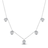 Thumbnail Image 1 of Multi-Diamond Station Drop Necklace 1/4 ct tw Sterling Silver 20"