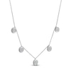 Thumbnail Image 1 of Multi-Diamond Station Drop Necklace 1/4 ct tw Sterling Silver 20"