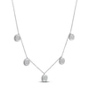 Thumbnail Image 2 of Multi-Diamond Station Drop Necklace 1/4 ct tw Sterling Silver 20"