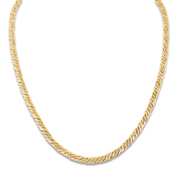 1933 by Esquire Men's Twist Rope Chain Necklace 14K Yellow Gold-Plated Sterling Silver 22"