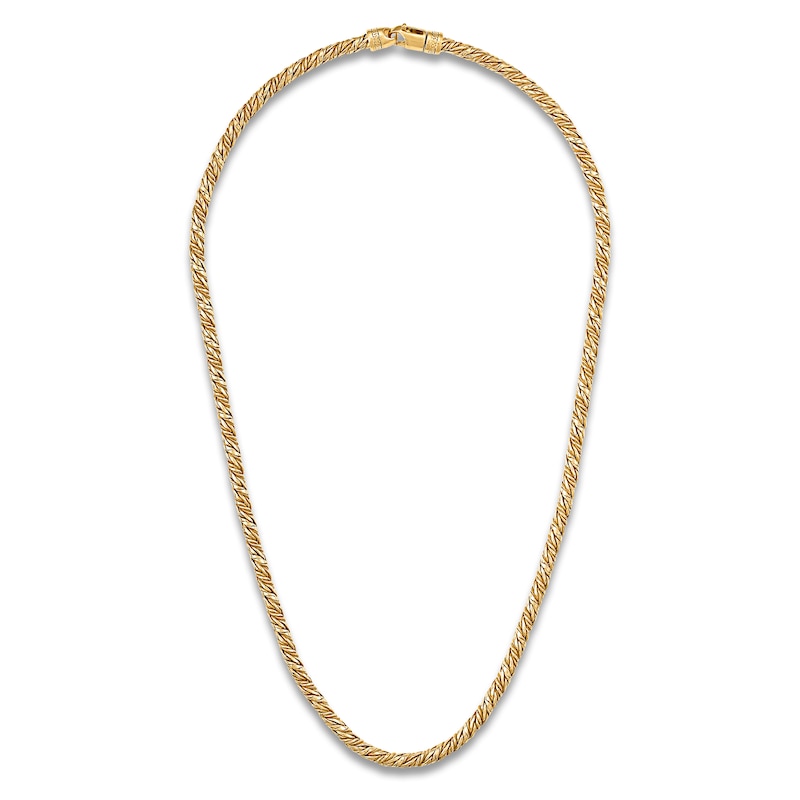 Main Image 2 of 1933 by Esquire Men's Twist Rope Chain Necklace 14K Yellow Gold-Plated Sterling Silver 22"
