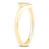 Thumbnail Image 2 of Diamond Pavé-Set Shield Chevron Ring 1/15 ct tw 14K Yellow Gold
