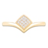 Thumbnail Image 3 of Diamond Pavé-Set Shield Chevron Ring 1/15 ct tw 14K Yellow Gold