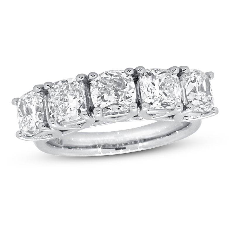 Main Image 1 of Diamond Anniversary Ring 3-5/8 ct tw Cushion-Cut Platinum