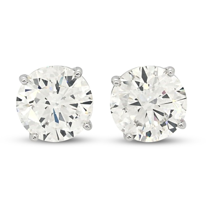Main Image 1 of Diamond Stud Earrings 3-1/5 ct tw Round 14K White Gold (VVS2/I)