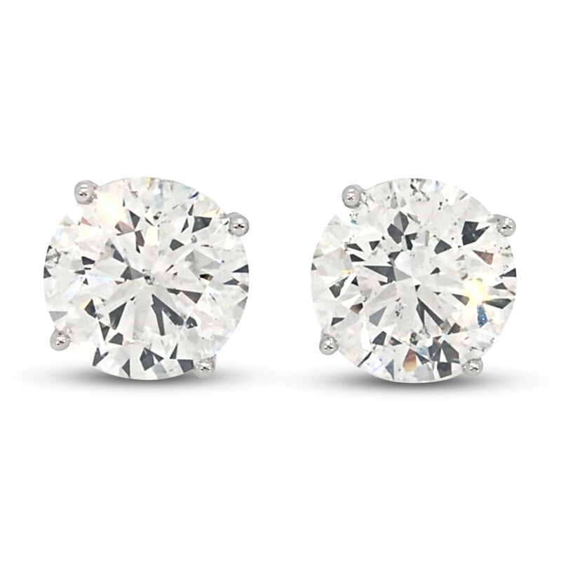 Main Image 1 of Diamond Stud Earrings 4-3/8 ct tw Round 14K White Gold (SI2/E)