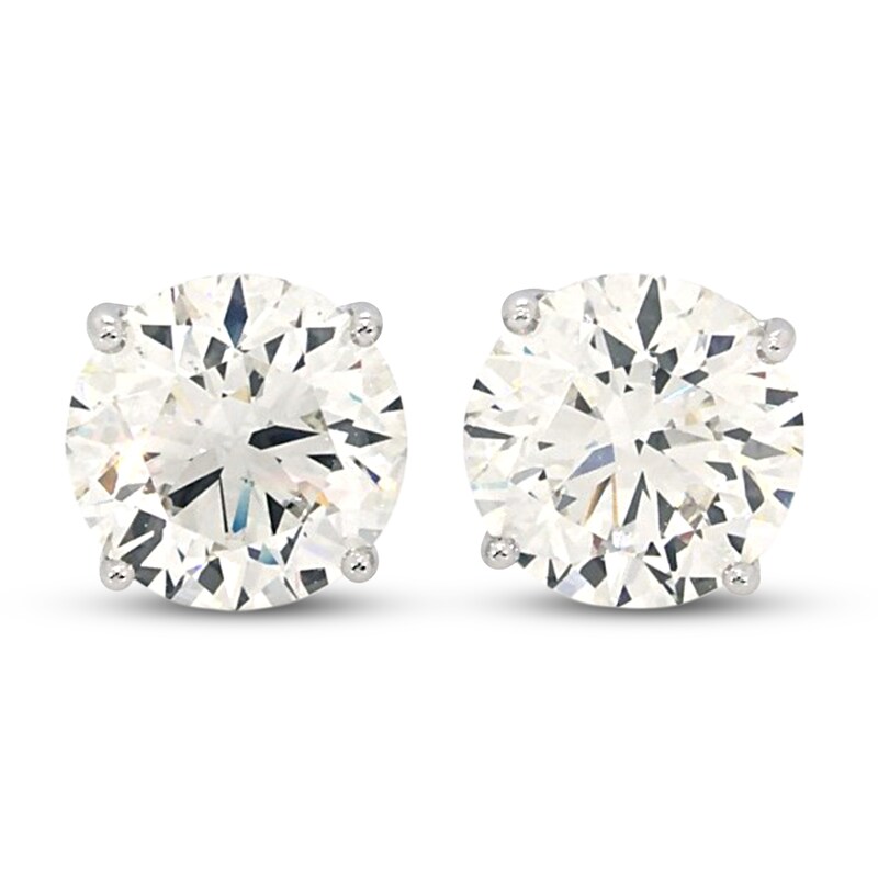 Main Image 1 of Diamond Stud Earrings 3-1/2 ct tw Round 14K White Gold (VS1/H)