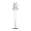 Thumbnail Image 2 of Diamond Engagement Ring 3/8 ct tw Cushion/Round 14K White Gold