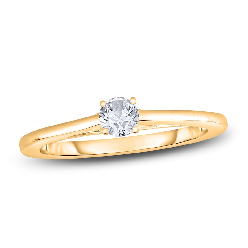Main Image 1 of Diamond Solitaire Engagement Ring 1/4 ct tw Round 14K Yellow Gold (I2/I)
