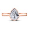 Thumbnail Image 3 of Diamond Solitaire Engagement Ring 2 ct tw Bezel-Set Pear-cut 14K Rose Gold (I2/I)