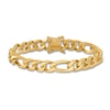 Thumbnail Image 1 of Men's Solid Figaro Chain Bracelet 14K Yellow Gold 9.0mm 8"