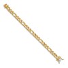 Thumbnail Image 2 of Men's Solid Figaro Chain Bracelet 14K Yellow Gold 9.0mm 8"