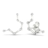 Thumbnail Image 4 of Diamond Aquarius Constellation Earrings 1/8 ct tw Round 14K White Gold