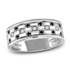 Thumbnail Image 1 of Men's Black & White Diamond Anniversary Ring 1/4 ct tw Round 14K White Gold