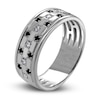 Thumbnail Image 1 of Men's Black & White Diamond Anniversary Ring 1/4 ct tw Round 14K White Gold