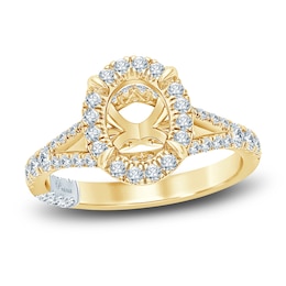Pnina Tornai Lab-Grown Diamond Engagement Ring Setting 5/8 ct tw Round 14K Yellow Gold