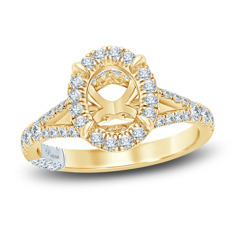 Main Image 1 of Pnina Tornai Lab-Grown Diamond Engagement Ring Setting 5/8 ct tw Round 14K Yellow Gold