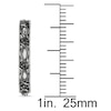Thumbnail Image 2 of Black Diamond Hoop Earrings 1/10 ct tw Round Sterling Silver