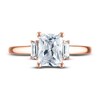 Thumbnail Image 2 of Vera Wang WISH Diamond Engagement Ring 2-1/5 ct tw Emerald/Baguette/ Round 18K Rose Gold