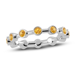 Juliette Maison Natural Orange Citrine Ring 10K White Gold